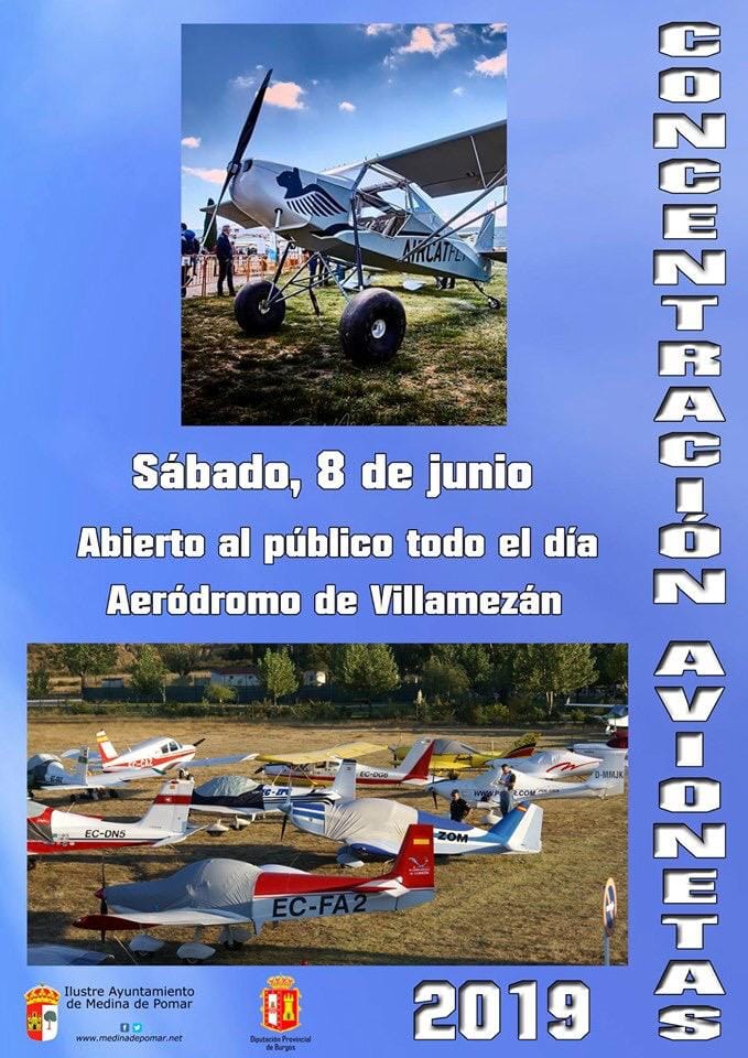 Concentración aeronautica en el aeródromo de Villamezán